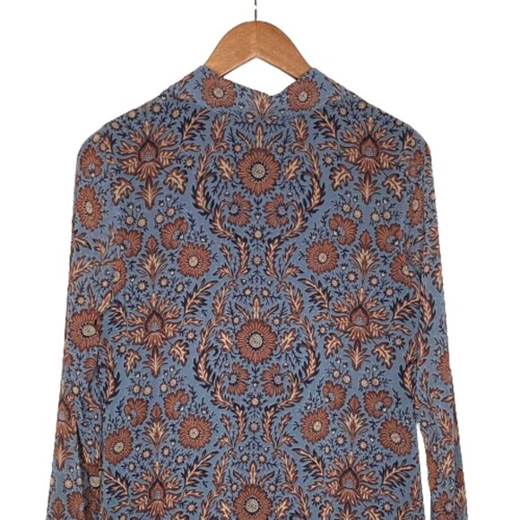 Cabi Womens Provincial Floral Bohemian Shift Dress Size S Blue Rust Feminine - Picture 7 of 11